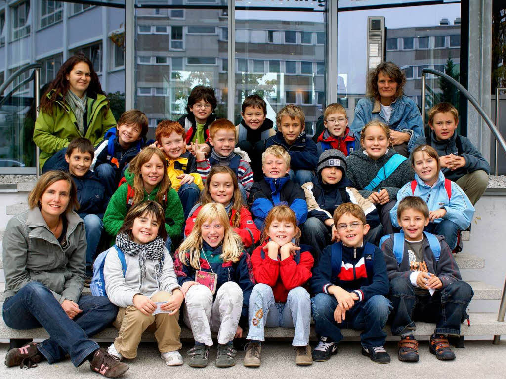 Die Klasse 4 der Antoniter-Grundschule aus Nimburg-Teningen mit ihrer Lehrerin Claudia Jger