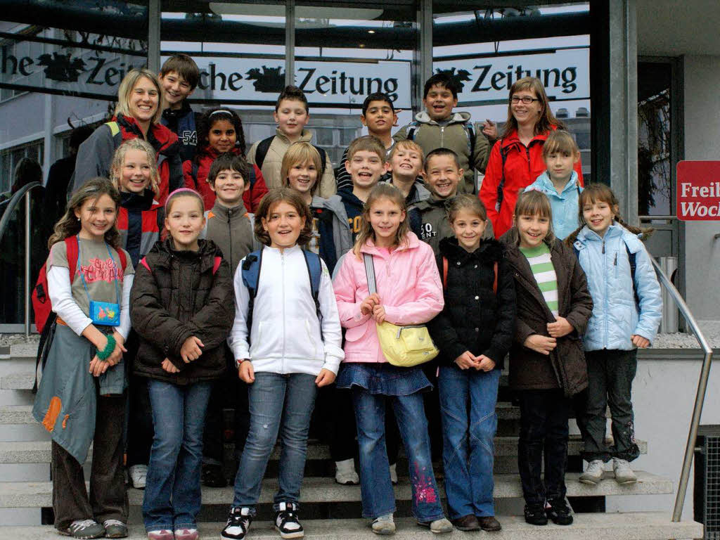 Die Klasse 4c der Eichendorff GHS aus Offenburg mit ihrer Lehrerin Anne Axtmann