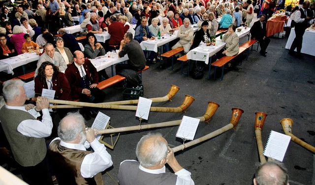 Fr einen besonderen musikalischen Akz...ergruppe beim Fest in Kiechlinsbergen.  | Foto: Roland Vitt