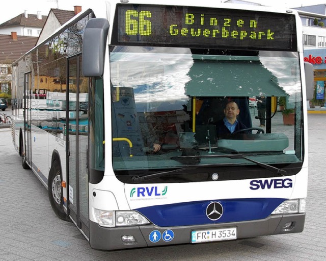 Kommt auf den Prfstand: die neue Buslinie 66   | Foto: Lauber