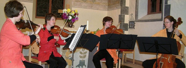 Neues Streichquartett am Musikhimmel: ...en Mozarts  in Hllstein zu gefallen.   | Foto: Roswitha FrEy
