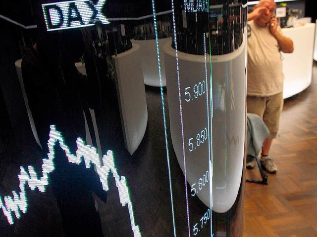 Der Dax auf Talfahrt.  | Foto: dpa