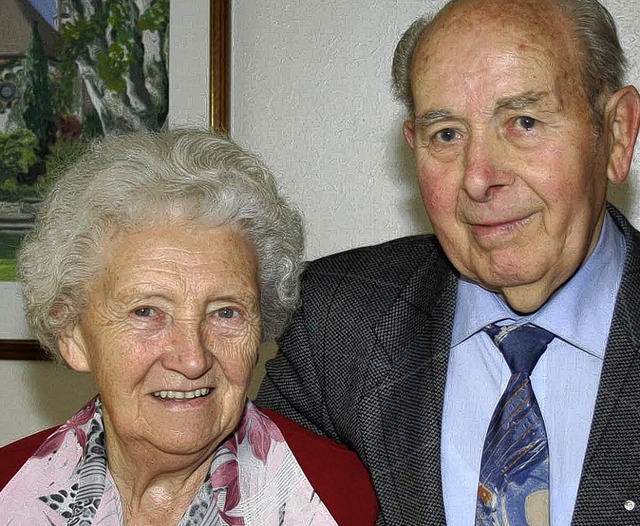 Ein Grund zu feiern: Die Ettenheimer E...t 60 Jahren miteinander verheiratet.    | Foto: Ulrike Hiller