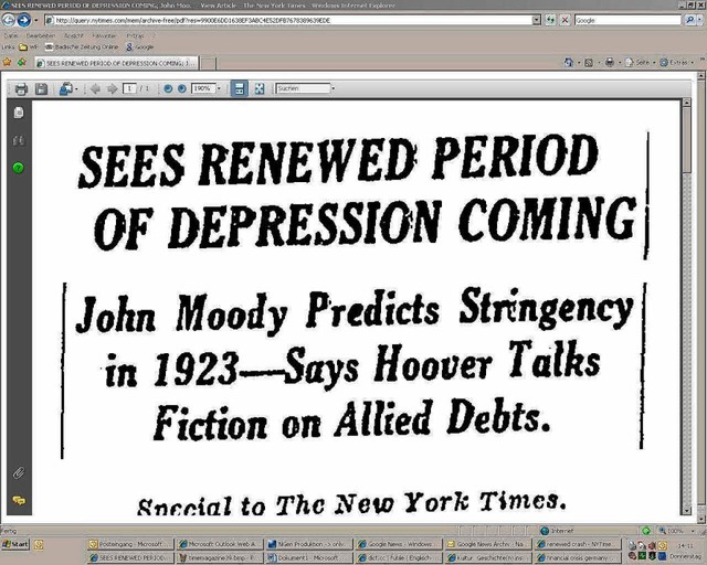 Screenshot: New York Times vom 16. November 1922  | Foto: bz