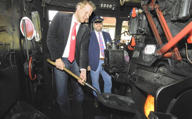 Kohle fr den &#8222;Rebenbummler&#822...egeler 30000 Euro fr den Museumszug.   | Foto: Markus Zimmermann-Drkop