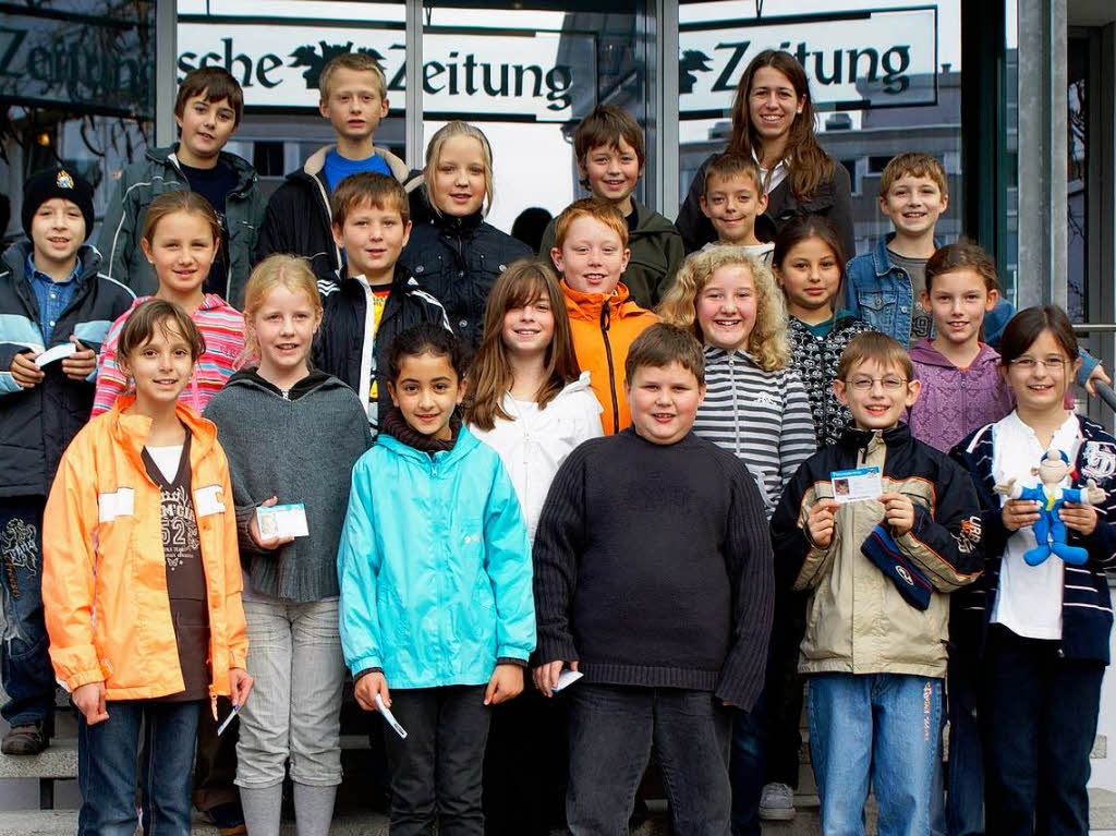 Die Klasse 4a der Eichendorff Schule aus Offenburg mit ihrer Lehrerin Sabine Gebhardt