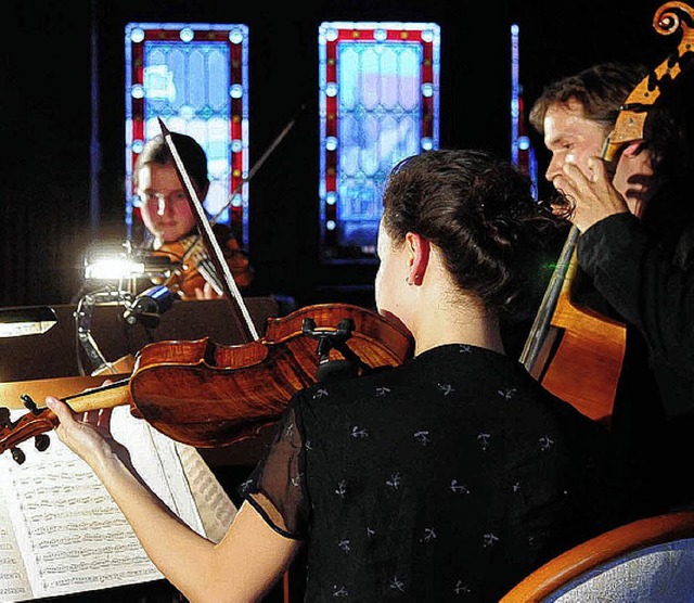 Das Trio des Arcades im Alten Lahrer Rathaus.   | Foto: Wolfgang Knstle