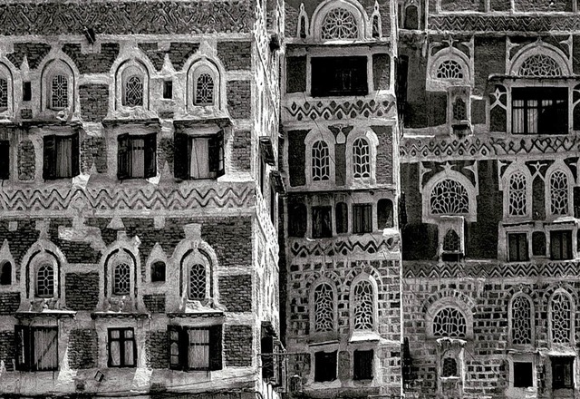 Die traditionelle jemenitische Archite...chlich Futter fr Peter Links Kamera.   | Foto: Peter Link