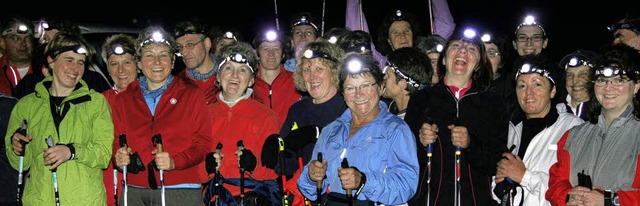 Offensichtlich viel Spa hatten 35 Mn...heinwalking  am Hochfirst mitmachten.   | Foto: Eva Korinth