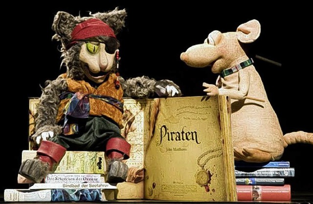 Kater Pirater, eine Leseratte, erffne... im Figurentheater Allerhand in Murg.   | Foto: BZ