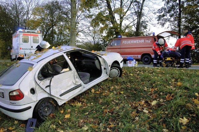 Schwer verletzt wurde  gestern der Fah...4944 zwischen Buggingen und Griheim.   | Foto: Mnch