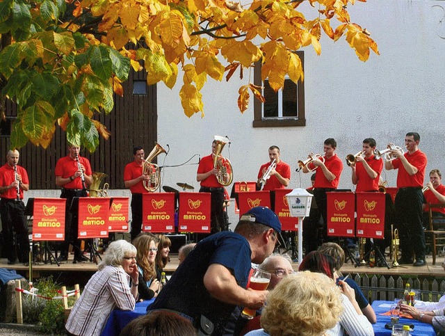 Die aus dem Wiesental stammenden Musik...222;Krone&#8220;-Garten  in Tegernau.   | Foto: Privat