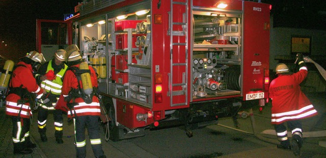 Gute Arbeit leistete die Rheinhausener...ehr bei ihrer nchtlichen Alarmbung.   | Foto: Werner Schnabl