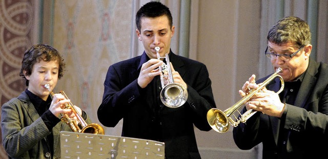 Zeitgenssische Musik mit dem Blserterzett Dold   | Foto: Heidi Fssel