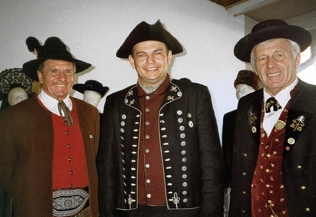 Knut Kreuch, Prsident des Deutschen T...inks), und Gastgeber Gottfried Rohrer.  | Foto: wolfgang grosholz