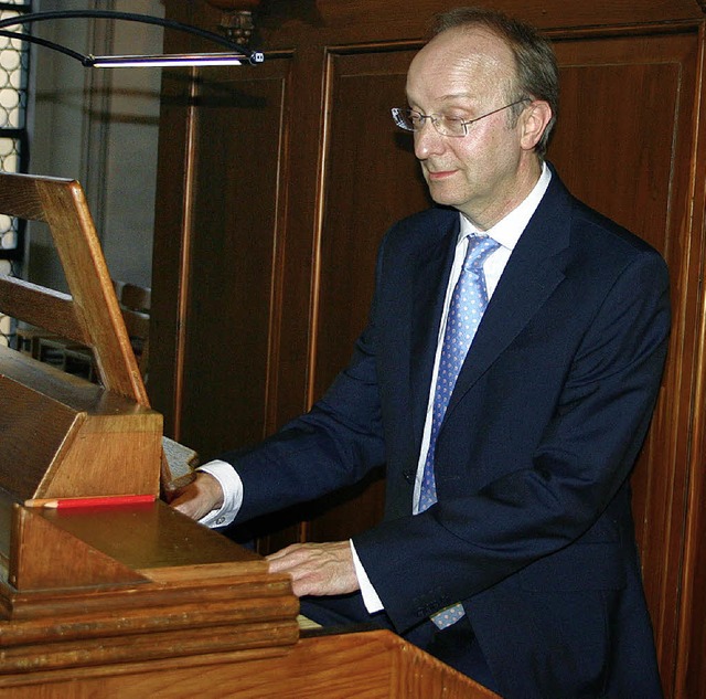 Verliebt in die Walcker-Orgel: David Titterington aus London  | Foto: Jonas Nonnenmann