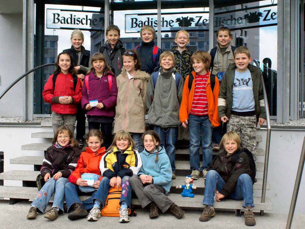 Die Klasse 4 der Grundschule aus Breitnau in Begleitung ihrer Lehrerin Frau Kroeker