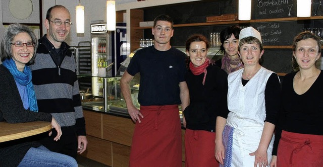 Das neue Bistro-Caf Palais  in Lahr s...tin Pfeiffer (von links) und ihr Team.  | Foto: Kk