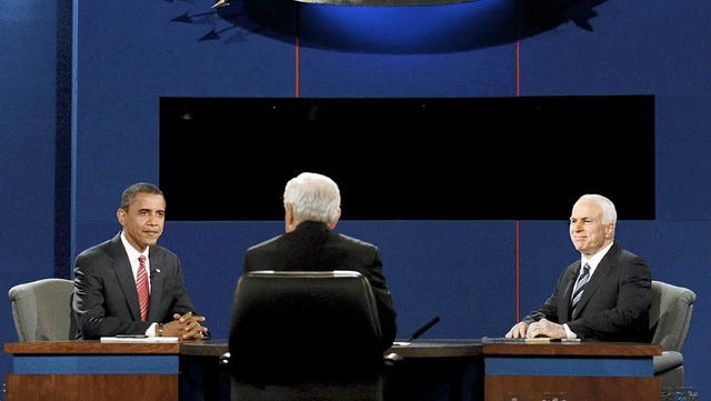 Barrack Obama (links) oder John McCain...) wird die Wahlnacht live bertragen.   | Foto: dpa