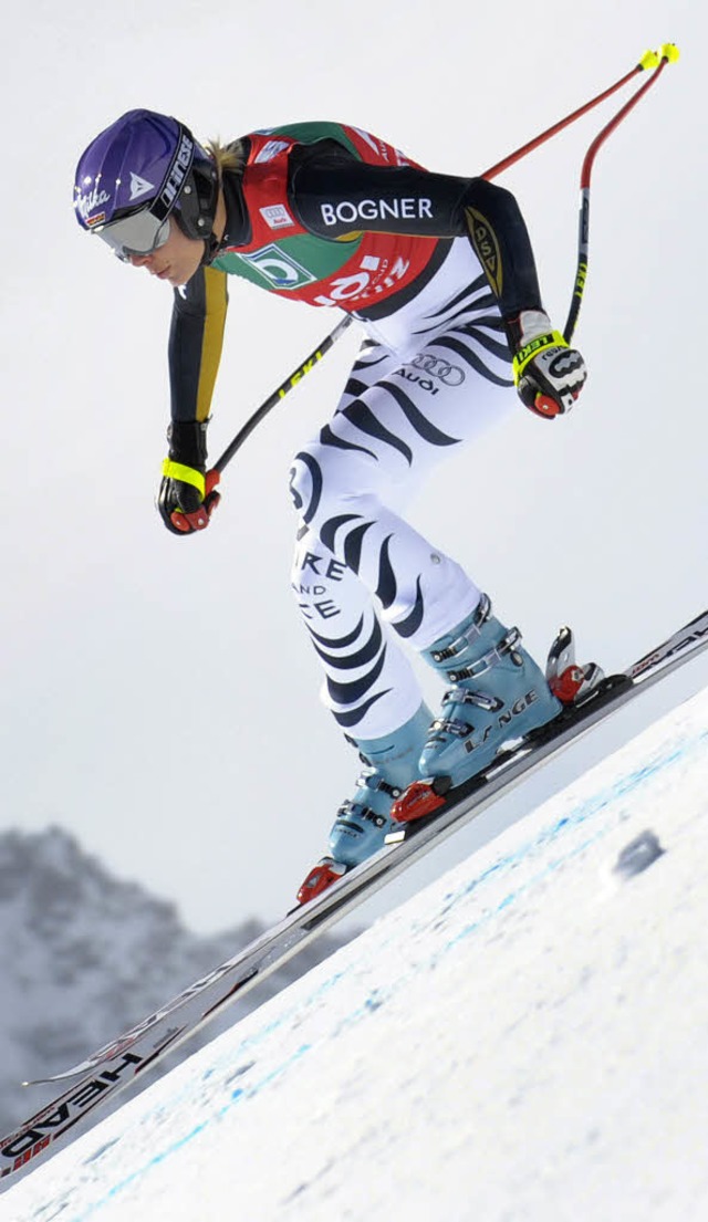 Schussfahrt ins Glck? Maria Riesch we... den Alpinen  Skifrauen zu werden.      | Foto: afp