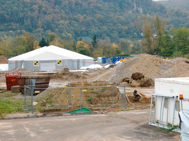 Die Altlastensanierung in der Hirschackergrube luft.  | Foto: Hary Wickert