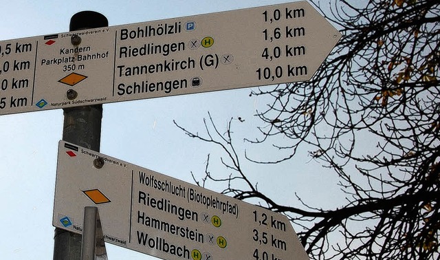 Die Beschilderung des Schwarzwaldvereins wird ergnzt.   | Foto: hf