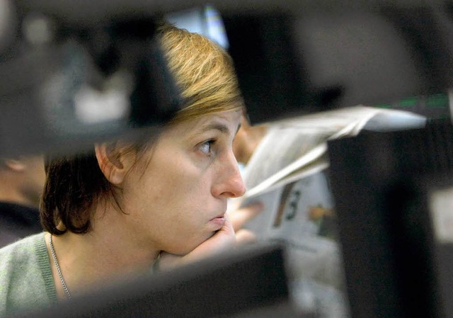 Lange Gesichter an der Frankfurter Brse.  | Foto: dpa