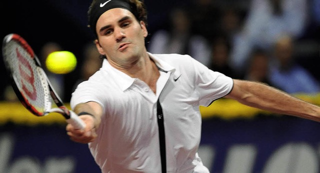 Roger Federer spielte in Basel sein be...Turnieren kein anderer Tennisspieler.   | Foto: Meinrad Schn