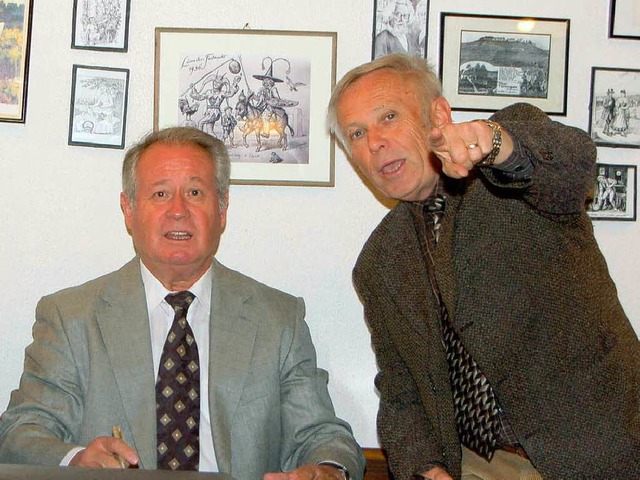 Werner Lacher (links) und Heinz Kasper...r beziehungsweise Weiler Gemeinderat.   | Foto: Trenz