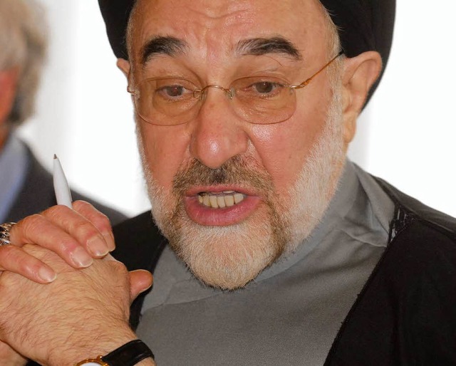 Ex-Prsident Muhammad Khatami in Freiburg  | Foto: Michael Bamberger