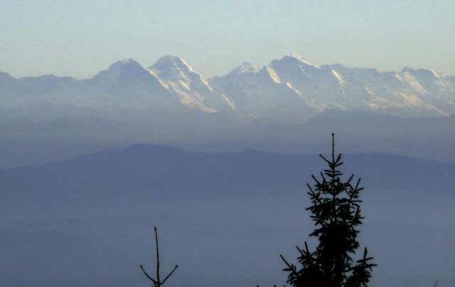 Fantastisch ist die  Alpensicht.   | Foto: Fotos: Rolf Mller