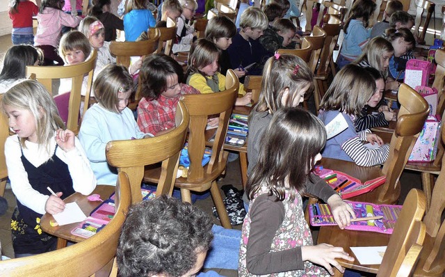 Kinder aktiv am Fredericktag in der Stadtbcherei   | Foto: stadtbcherei