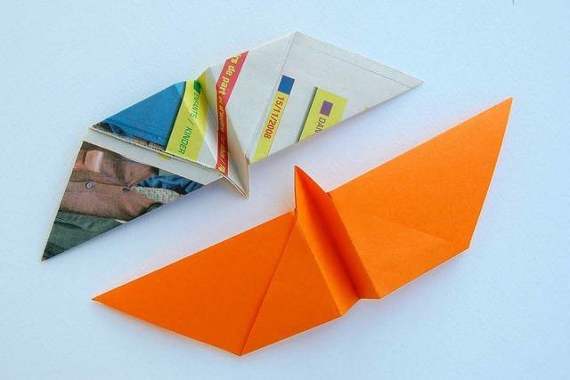 Papierflieger bauen mit B. Zetti: Die Fledermaus