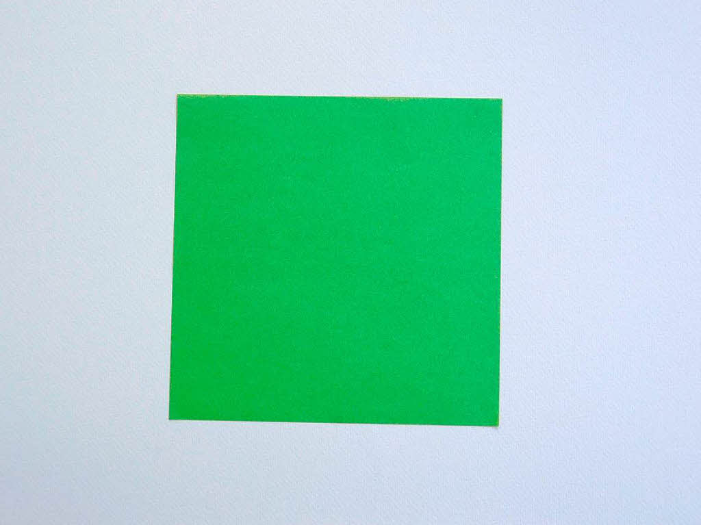 1. Nimm ein quadratisches Blatt Papier, zum Beispiel mit einer Seitenlnge von ungefhr 12 Zentimetern.