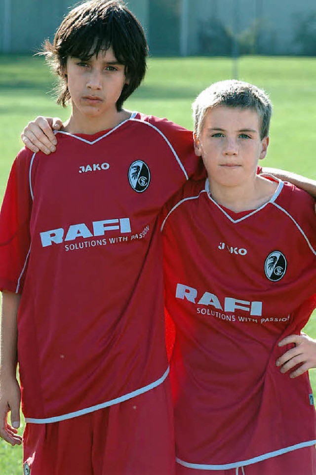 Spielen in der U14 des SC Freiburg:  Sascha Waldvogel (links) und Ralf Schubnell  | Foto: Ruoff