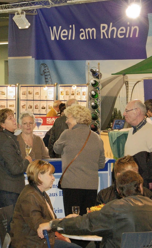 Nicht zu bersehen: der Weiler Stand an der Herbstwarenmesse  | Foto: Matthias Schlageter