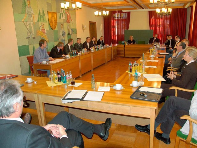 rzte und Politiker diskutierten im Neustdter Rathaus den Wartezimmernotstand.   | Foto: Peter Stellmach