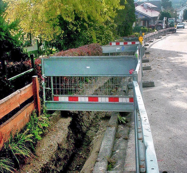 <Bildtext>Zgig voran geht die Erdverk...ier in der Leinfeldstrae. </Bildtext>  | Foto: Reiner Merz