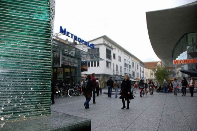 In der Innenstadt:  Lrrachs Zentrum  ...nd Burghof-Besuchern sehr gute Noten.   | Foto: trenz