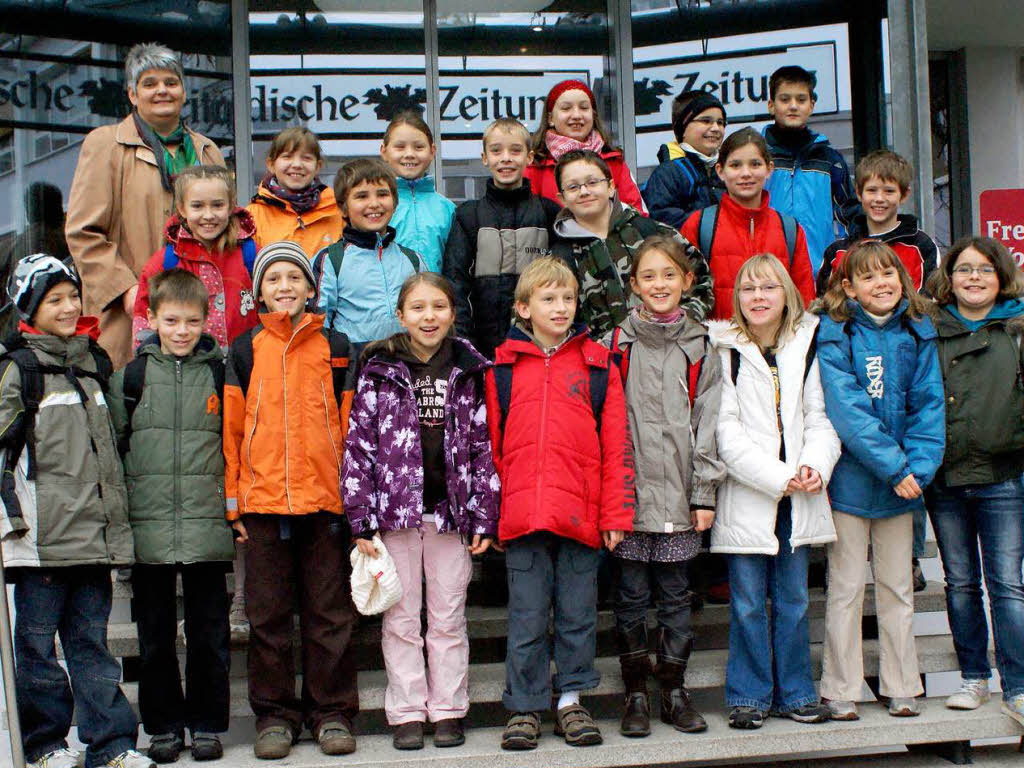 Die Klasse 4b der Grundschule Ettenheimmnster aus Ettenheim mit ihrer Lehrerin Frau Hhn