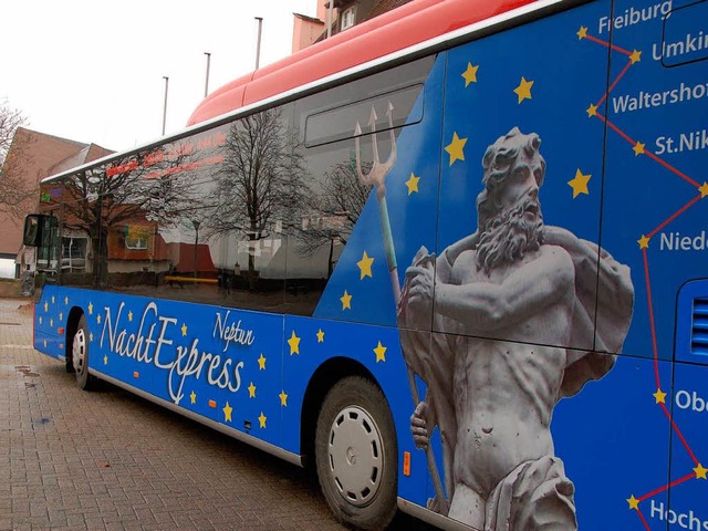 Die Nachtbuslinie von Freiburg nach Br... unter dem Namen &#8222;Neptun&#8220;.  | Foto: Christine Aniol