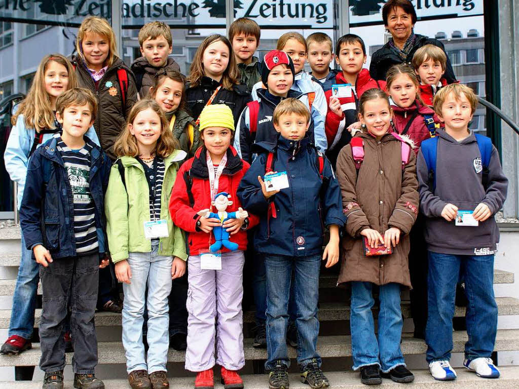 Die Klasse 4 der Grundschule Wiechs aus Schopfheim mit ihrer Lehrerin Frau Koch