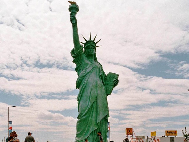 Die Freiheitsstatue im Norden Colmars ...tadt zu ihren amerikanischen Freunden.  | Foto: Jill Kppe