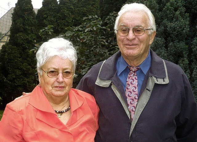 Hildegard und Paul Jger  feiern  die goldene Hochzeit.   | Foto: Dieter Fink