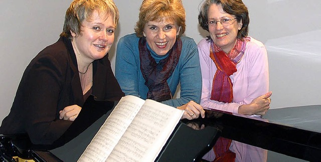 Startklar: Elisabeth Stblein-Beinlich, Sabine Seidel, Anne McGuire (von links)  | Foto: schundelmeier