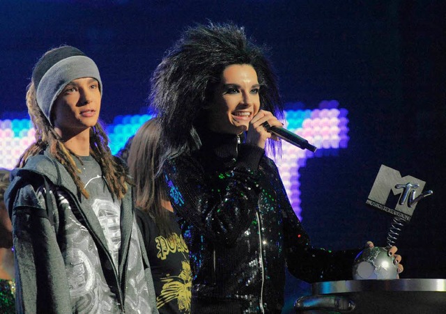 Und noch ein Preis: Tokio Hotel bei den MTV Europe Awards.  | Foto: dpa
