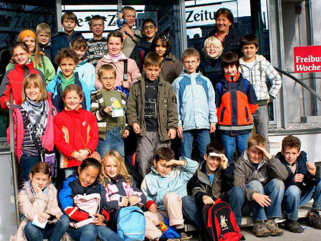 Die Klasse 4 der Grundschule aus Kenzingen mit ihrer Lehrerin Frau Kaltenbach