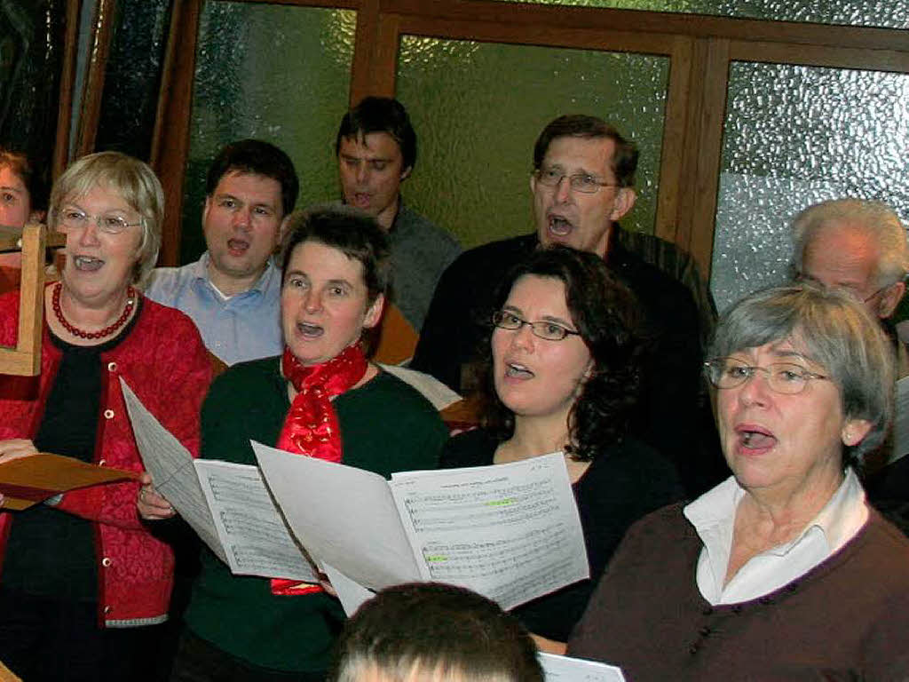 Der CVJM-Chor Denzlingen sang in der Kapelle des Bruder-Klaus-Krankenhauses.