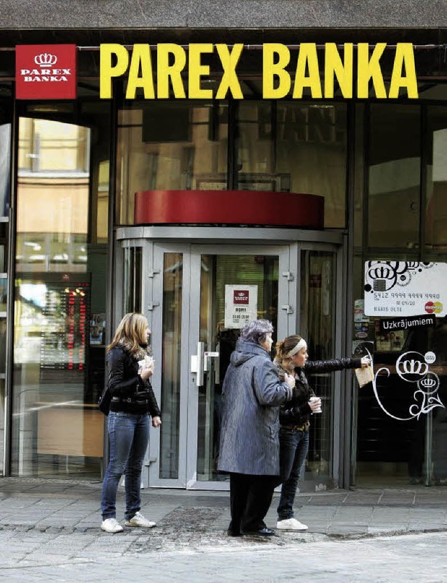 Jetzt in staatlicher Hand &#8211; die Parex Bank.   | Foto: dpa