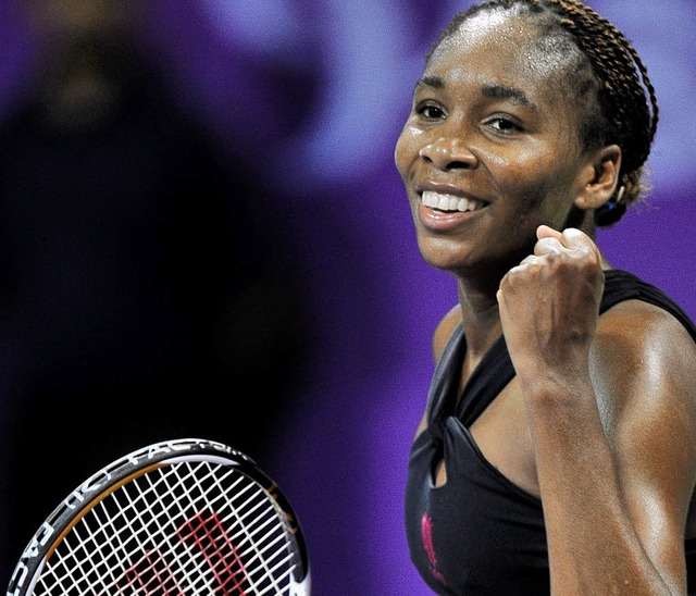 Venus Williams freut sich ber ihren Sieg und viel Geld.   | Foto: dpa